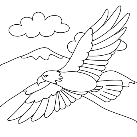 Bald Eagle From Eagle Coloring Page